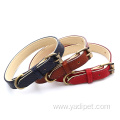 Padded Real Genuine Leather Dog Collar